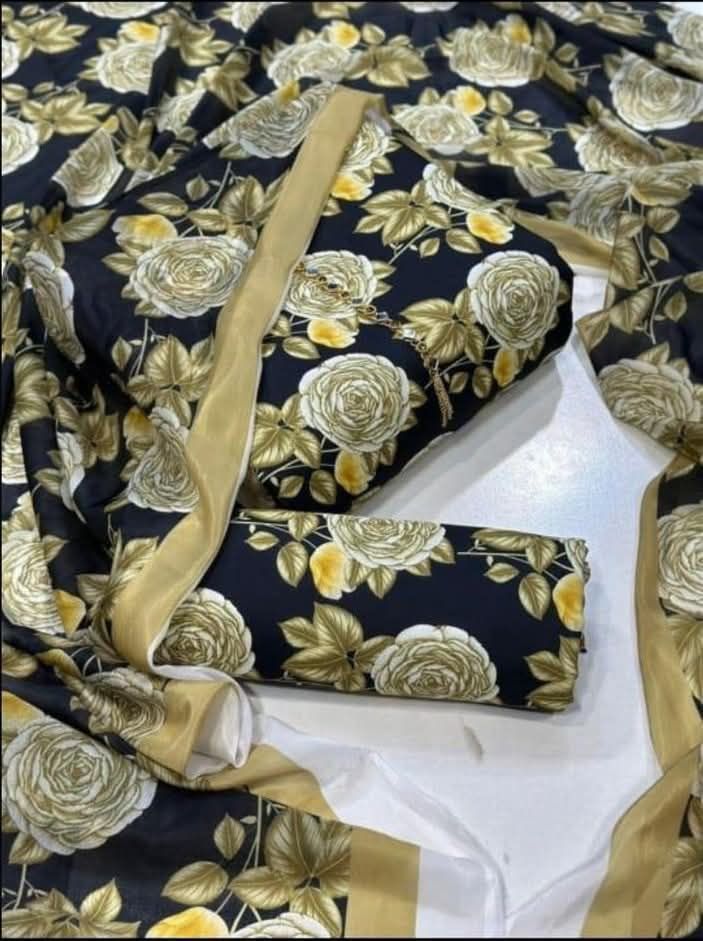 Swiss Lawn Digital Print 3Pc Dress Silk Duppta SW-020