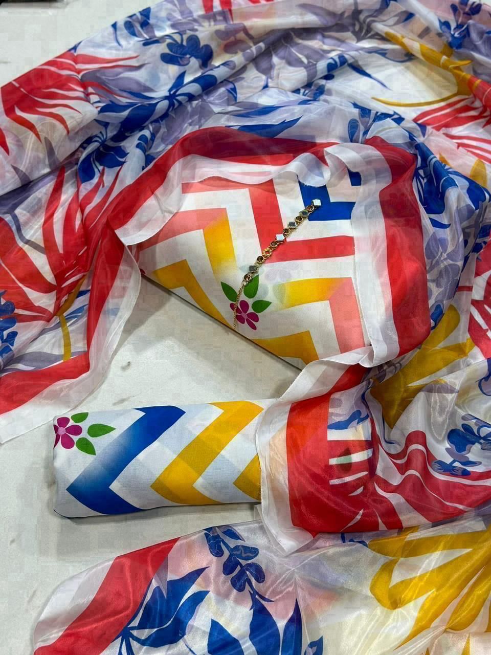 Swiss Lawn Digital Print 3Pc Dress Silk Duppta SW-029